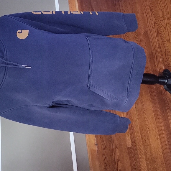 CARHARTT Navy Blue Size Medium Relaxed Fit Hoodie - Picture 4 of 11